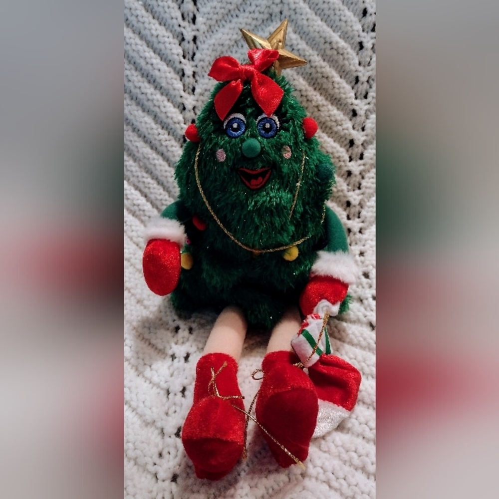 Vtg 2005 GEMMY Christmas Tree Holly Dollies Rare HTF Holly Dolly WORKS Sings
